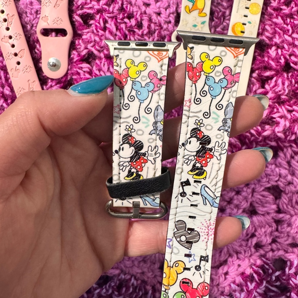 Disney Apple Watch Bands Minnie Mouse Orange Bird Castle & Snacks - Picture 6 of 7